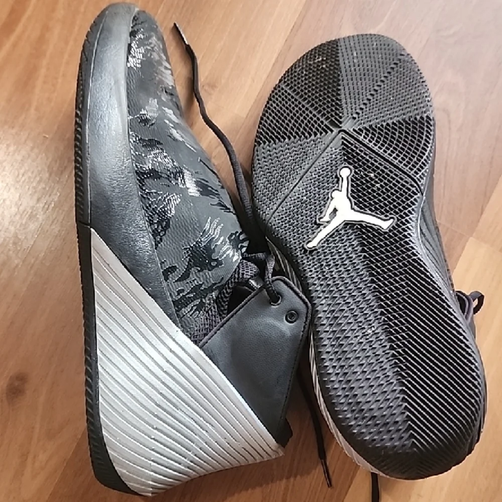 Jordan Black and Gray Sneakers